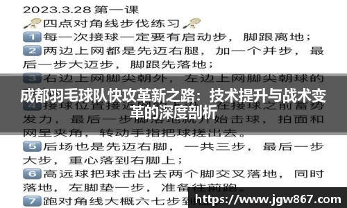 成都羽毛球队快攻革新之路：技术提升与战术变革的深度剖析